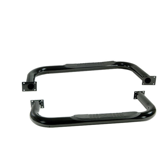 RUGGED RIDGE | 11590.03 | Tube Steps, Outland, 3-Inch Round Black Painted For Jeep 87-95 Wrangler