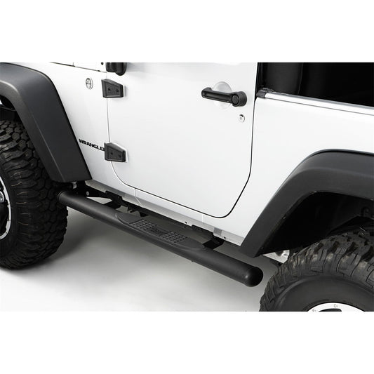RUGGED RIDGE | 11591.07 | Side Step 4 1/4 Inch 2Dr Textured Black Oval Jk 07-16 Wrangler