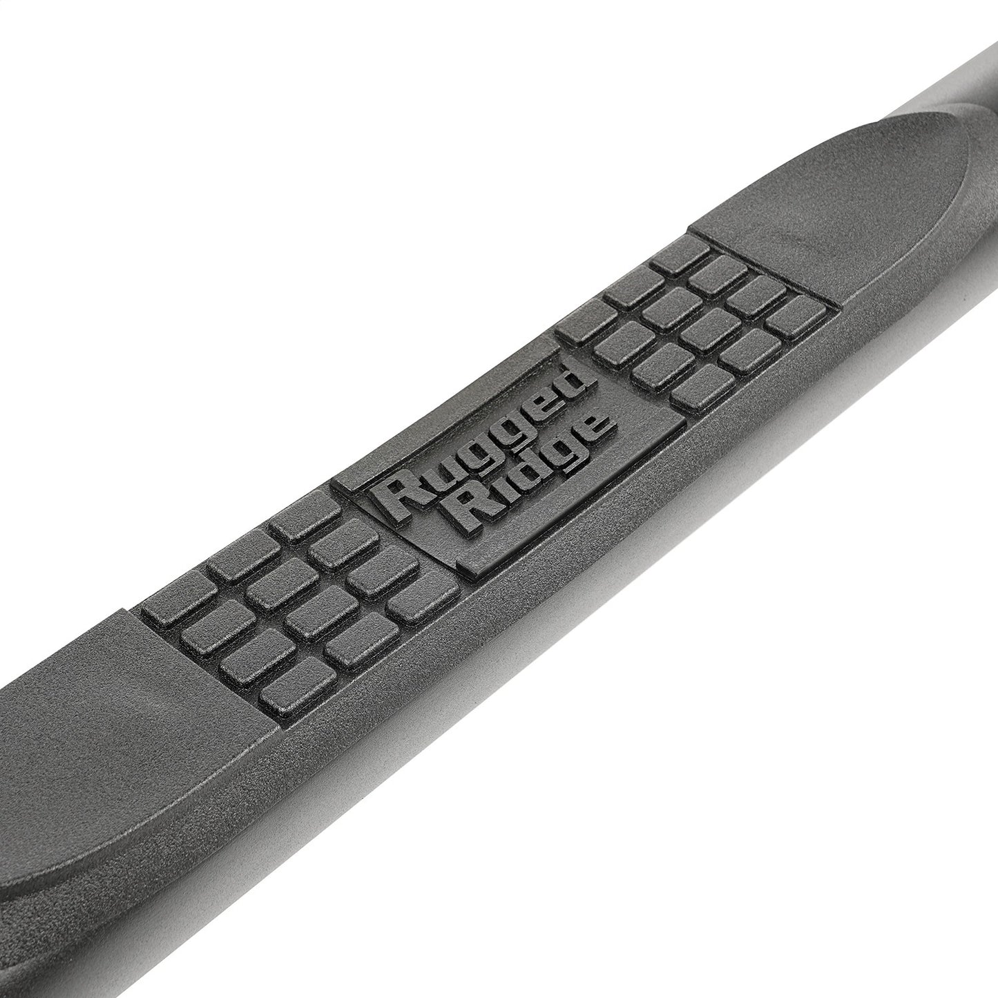 RUGGED RIDGE | 11591.14 | 3-Inch Round Side Step, Fine Textured Black; 2020 Jeep Gladiator Jt