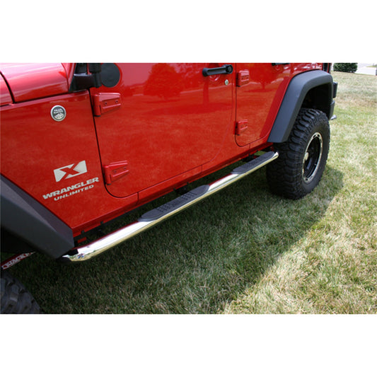 RUGGED RIDGE | 11593.06 | Tube Steps,Outland,3-Inch Round Stainless Steel 07-16 Wrangler Jk Unlimited 4Dr