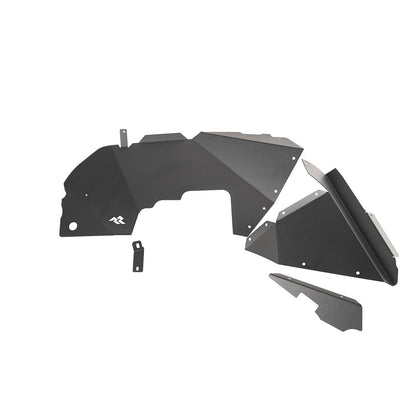 RUGGED RIDGE | 11615.61 | 18-C Wrangler/20-C Gladiator Inner Fender Liners, Front, Aluminum, Black