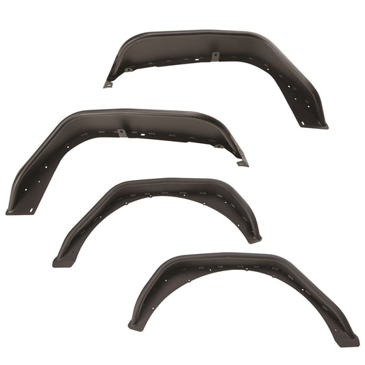 RUGGED RIDGE | 11615.73 | (Kit) Hd Steel Tube Fenders, Full Set, Blk; 18-19 Jl