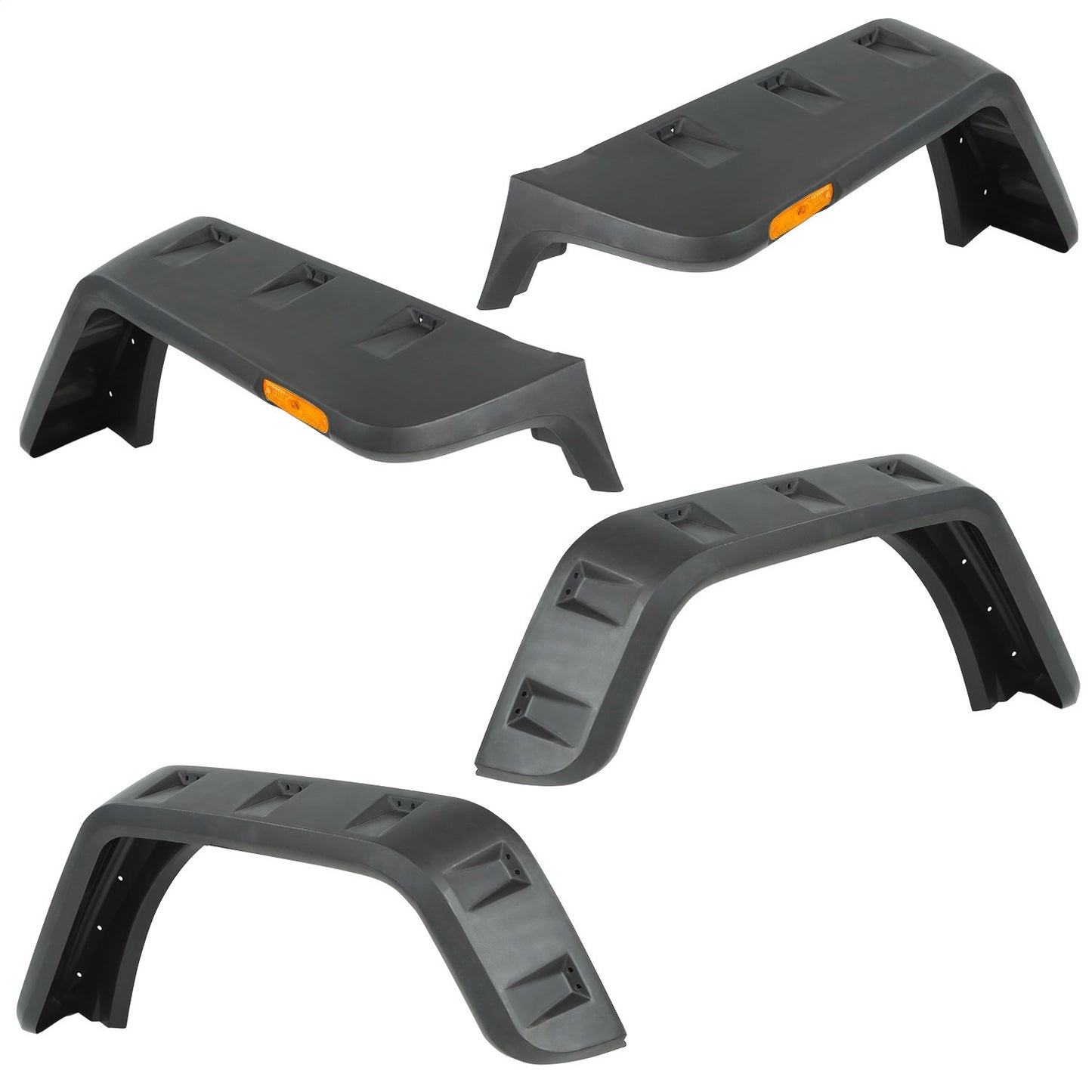 RUGGED RIDGE | 11640.25 | 07-15 Wrangler Jk Hurricane Flate Flare Kit Smooth Black