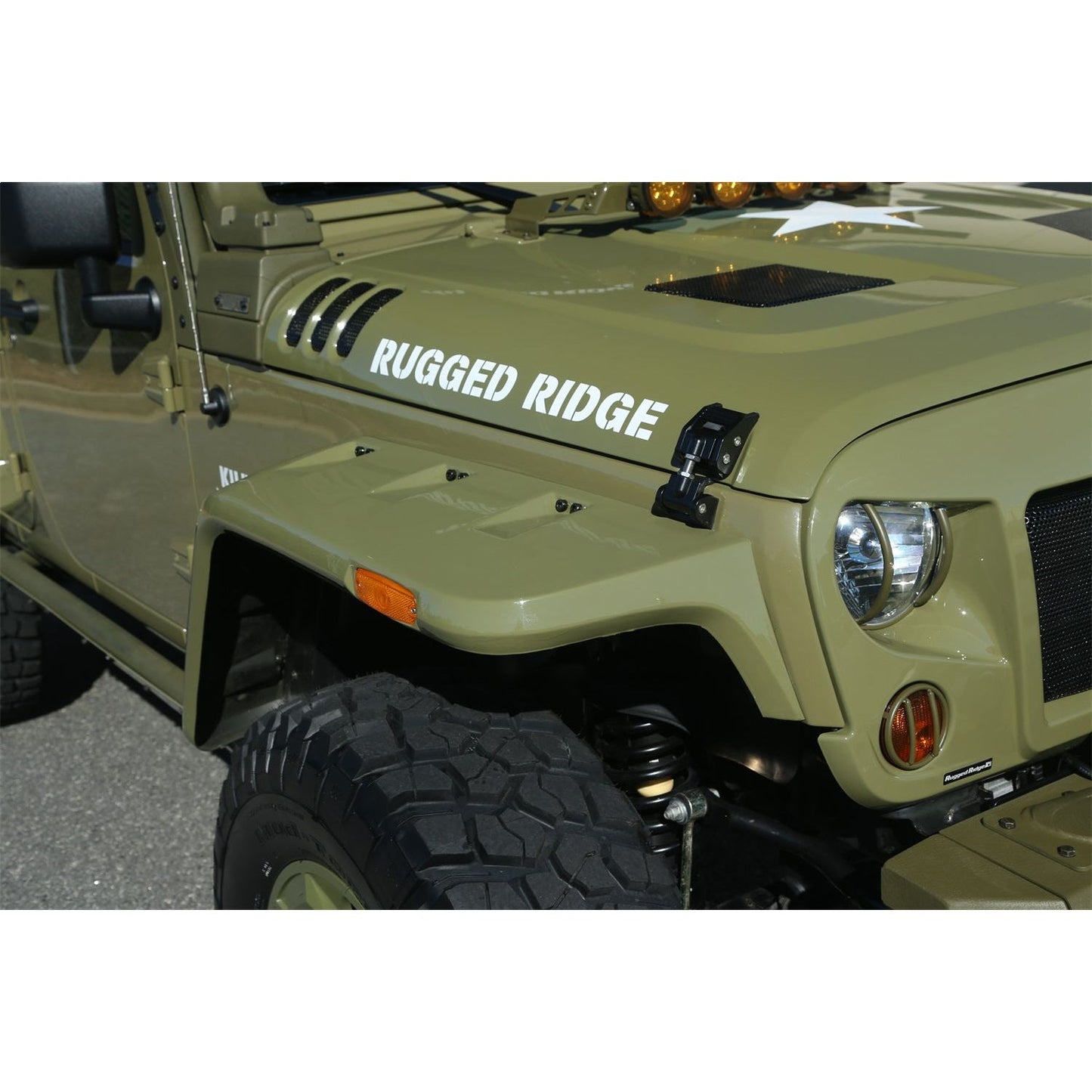 RUGGED RIDGE | 11640.25 | 07-15 Wrangler Jk Hurricane Flate Flare Kit Smooth Black