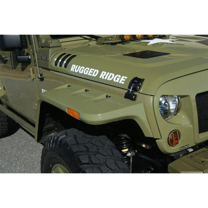 RUGGED RIDGE | 11640.25 | 07-15 Wrangler Jk Hurricane Flate Flare Kit Smooth Black