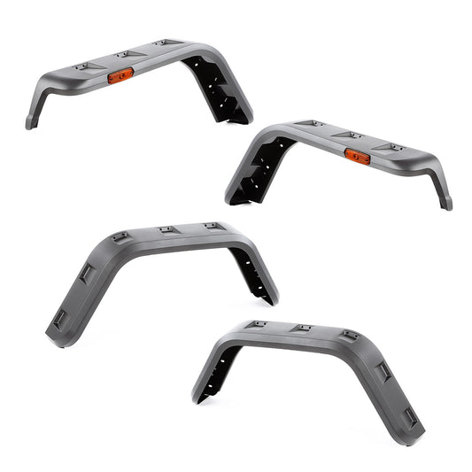 RUGGED RIDGE | 11640.3 | 97-06 Tj Hurricane Fender Flare Kit, Textured Black
