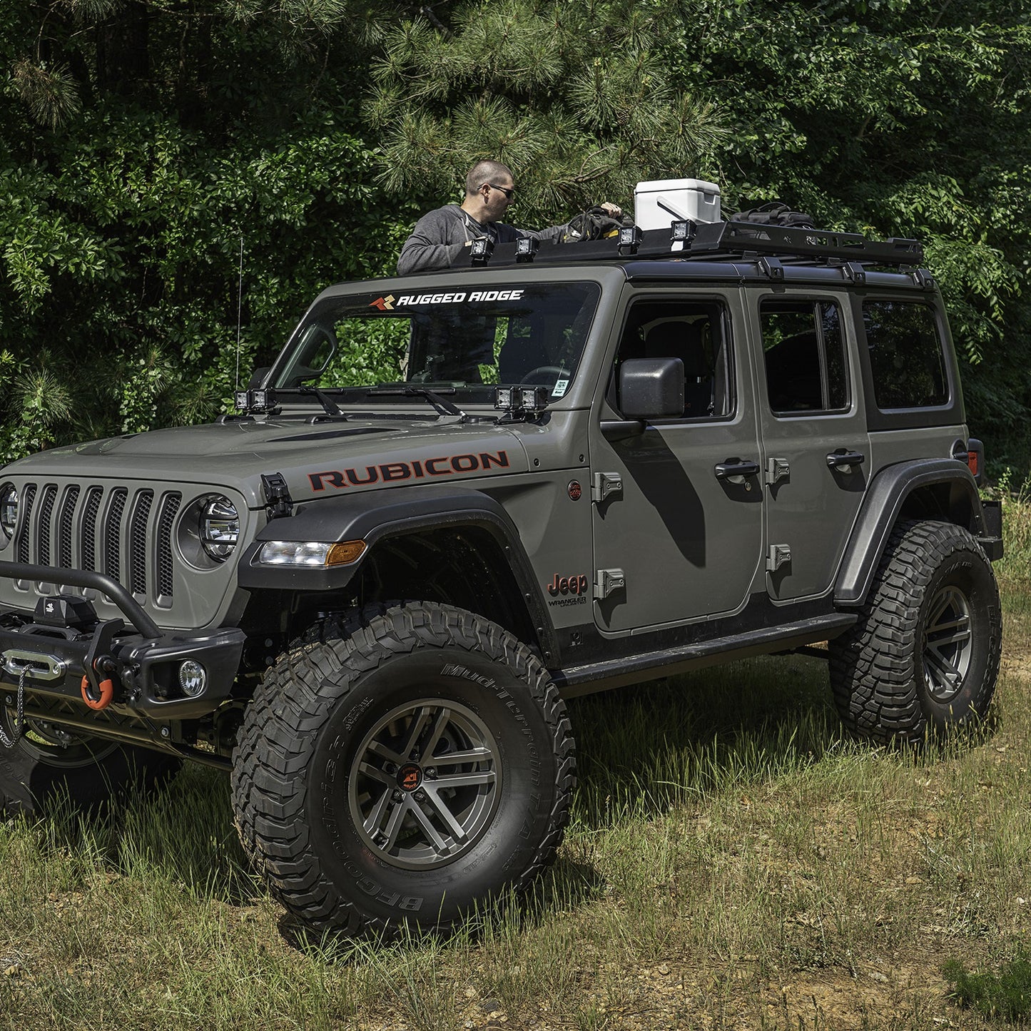 RUGGED RIDGE | 11703.04 | Roof Rack, With Basket; 18-19 Jl 4Dr Hardtops
