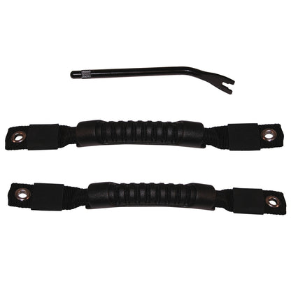 RUGGED RIDGE | 11826.01 | Door Grab Strap Pair,97-06 Wrangler Black