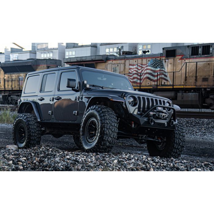 Quake Slim Smoked DRL Sport/Sport S Fender Chop Kit for 2018-C Jeep Wrangler JL / Gladiator JT QTE1302