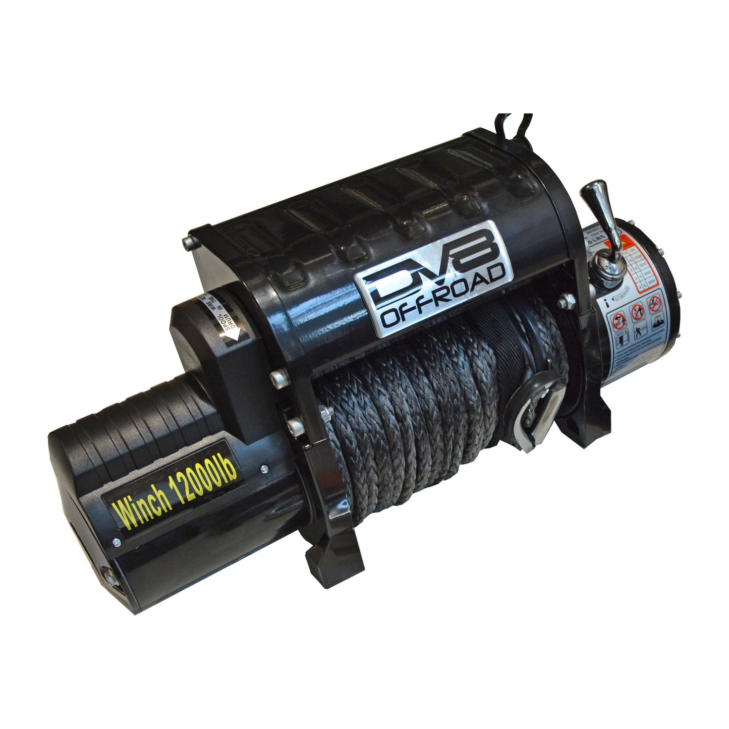 DV8 Off-Road 12,000 lbs. Winch | Synthetic Rope C3| WB12SR