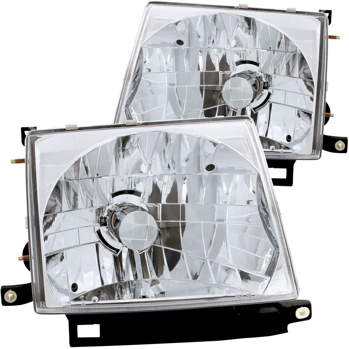 Anzo USA | Crystal Headlight Set Clear Lens Chrome Housing Pair | Fits Tacoma | 121132