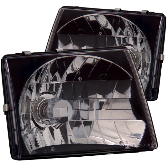 Anzo USA | Crystal Headlight Set Clear Lens Black Housing Pair | Fits Tacoma | 121139