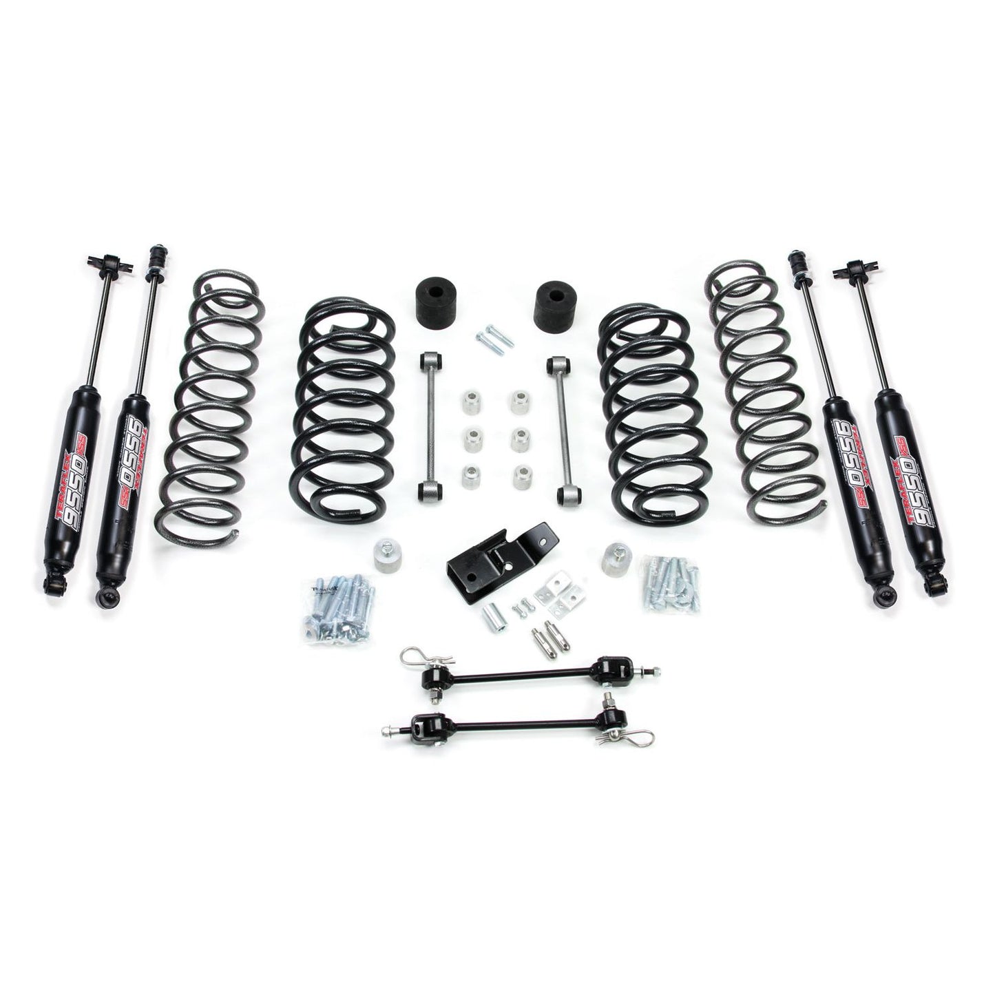 TeraFlex | 97-06 Jeep Wrangler TJ 3 Inch Coil Spring Base Lift Kit w/ Quick Disconnects & 9550 VSS Twin-Tube TeraFlex | 1241350