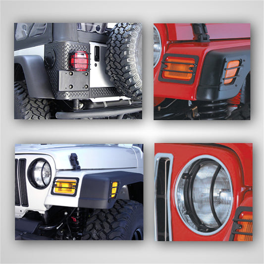 RUGGED RIDGE | 12495.02 | Euro Guard Light Kit, 97-06 Jeep Wrangler (Tj)