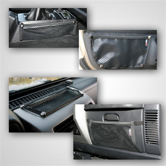 RUGGED RIDGE | 12495.11 | Interior Mesh Storage Kit, 97-06 Jeep Wrangler