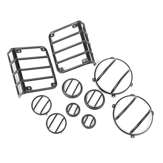 RUGGED RIDGE | 12496.31 | Euro Guard Kit, 10-Piece, Text.Blk, 07-15 Wrangler