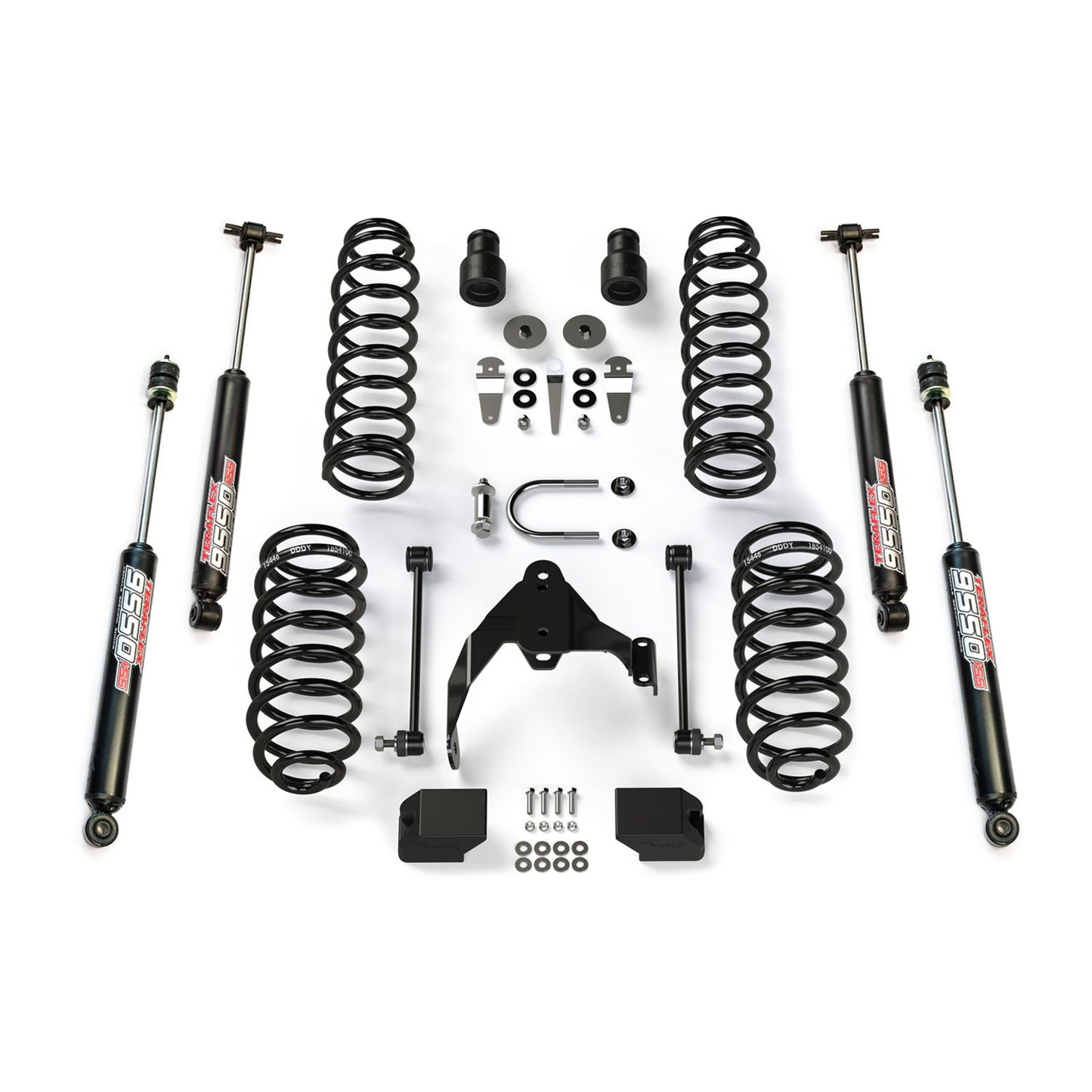 TeraFlex | 07-18 Wrangler JK 4 Door 2.5 Inch Coil Spring Base Lift Kit & 9550 VSS Twin-Tube Shocks TeraFlex | 1251000