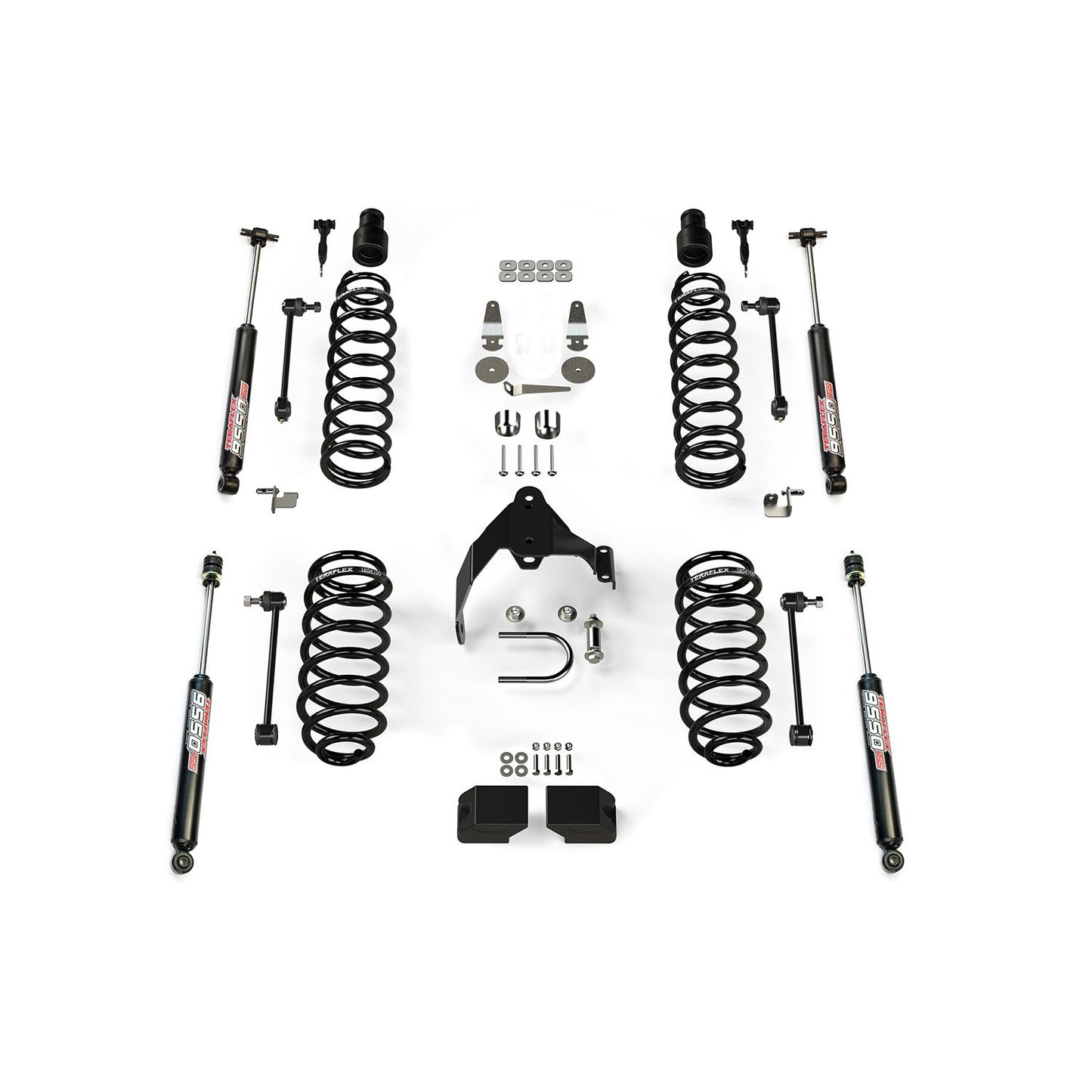 TeraFlex | 07-18 Wrangler JK 4 Door 3 Inch Coil Spring Base Lift Kit & 9550 VSS Twin-Tube Shocks TeraFlex | 1251200