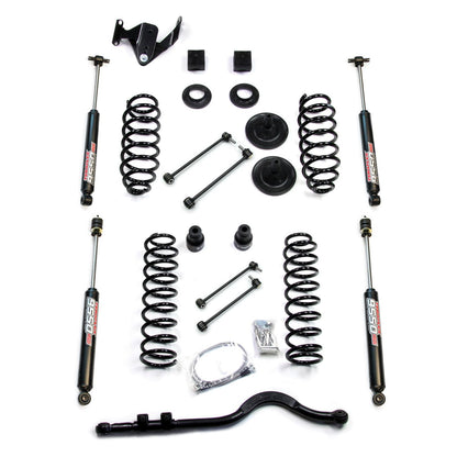 TeraFlex | 07-18 Wrangler JK 4 Door 3 Inch Coil Spring Base Lift Kit w/ Front Track Bar & 9550 VSS Twin-Tube TeraFlex | 1251220