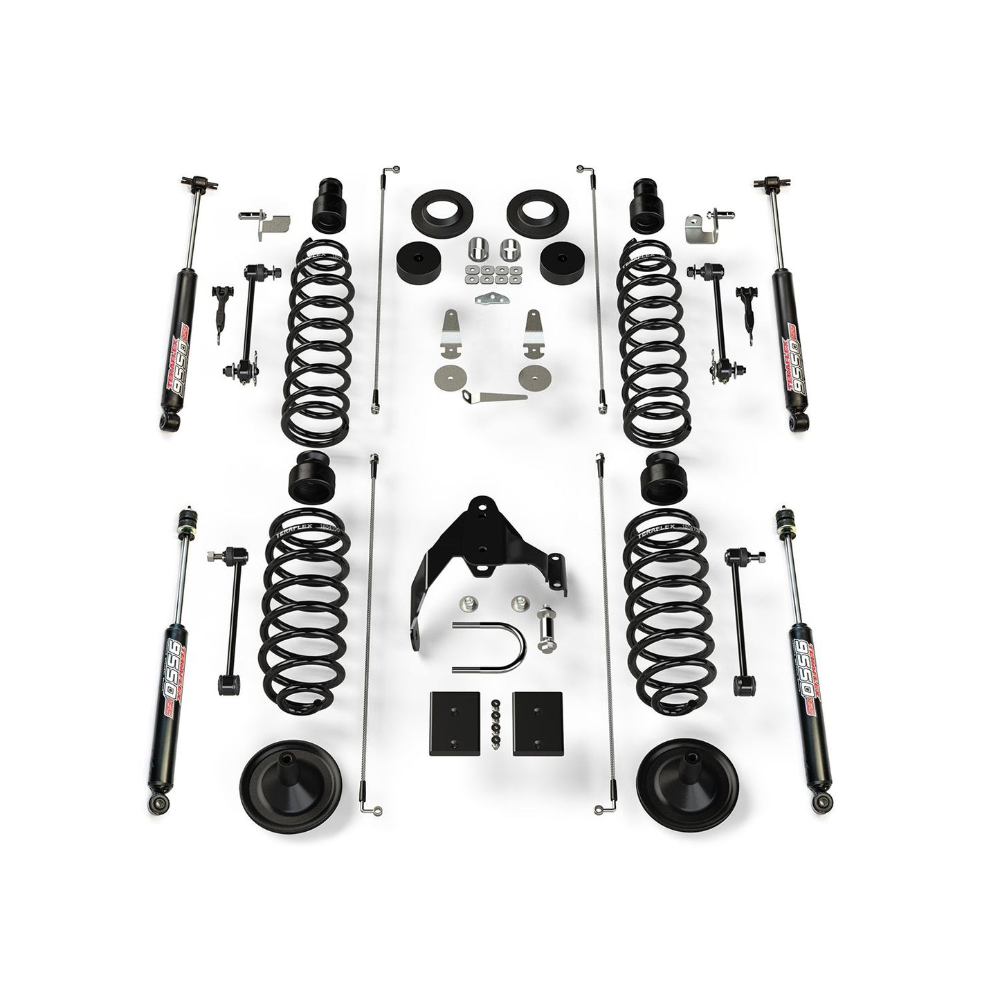 TeraFlex | 07-18 Wrangler JK 4 Door 4 Inch Coil Spring Base Lift Kit & 9550 VSS Twin-Tube TeraFlex | 1251401