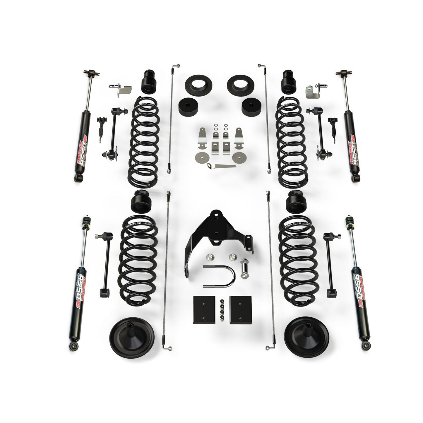 TeraFlex | 07-18 Wrangler JK 2 Door 4 Inch Coil Spring Base Lift Kit & 9550 VSS Twin-Tube TeraFlex | 1251421