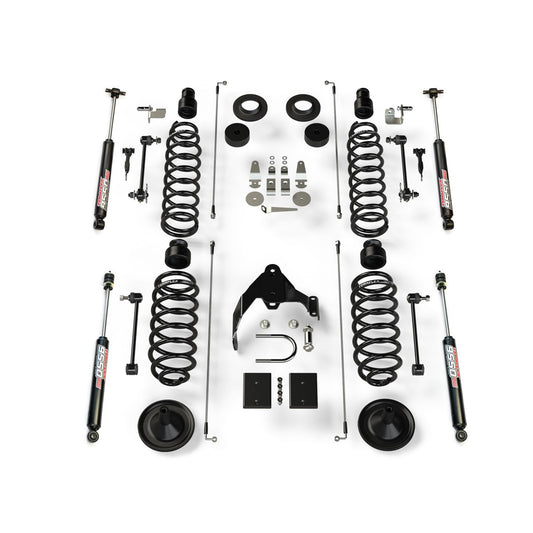 TeraFlex | 07-18 Wrangler JK 2 Door 4 Inch Coil Spring Base Lift Kit & 9550 VSS Twin-Tube TeraFlex | 1251421