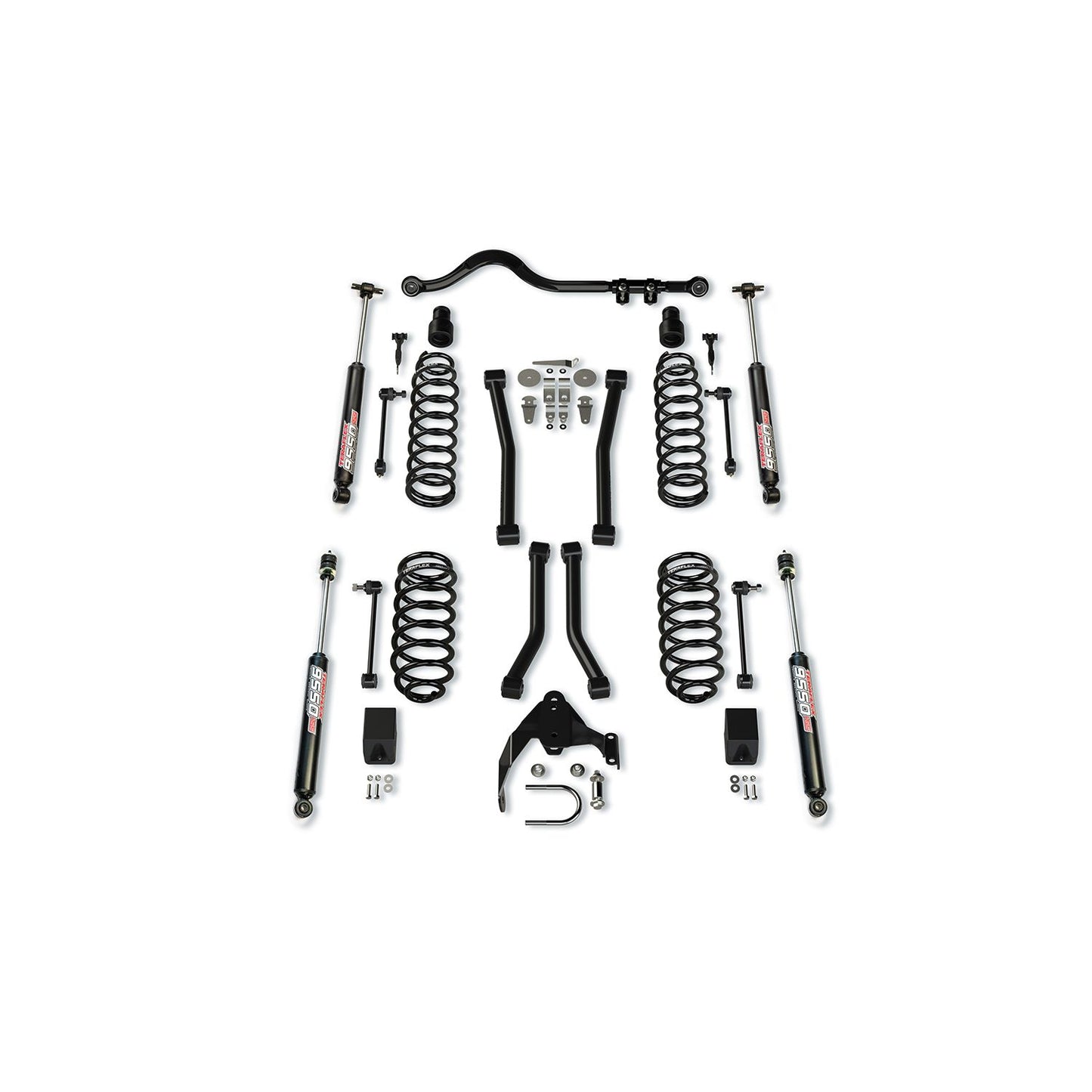 TeraFlex | 07-18 Wrangler JK 2 Door 3 Inch Suspension System w/ 4 Sport Control Arms & 9550 VSS Twin-Tube TeraFlex | 1256223