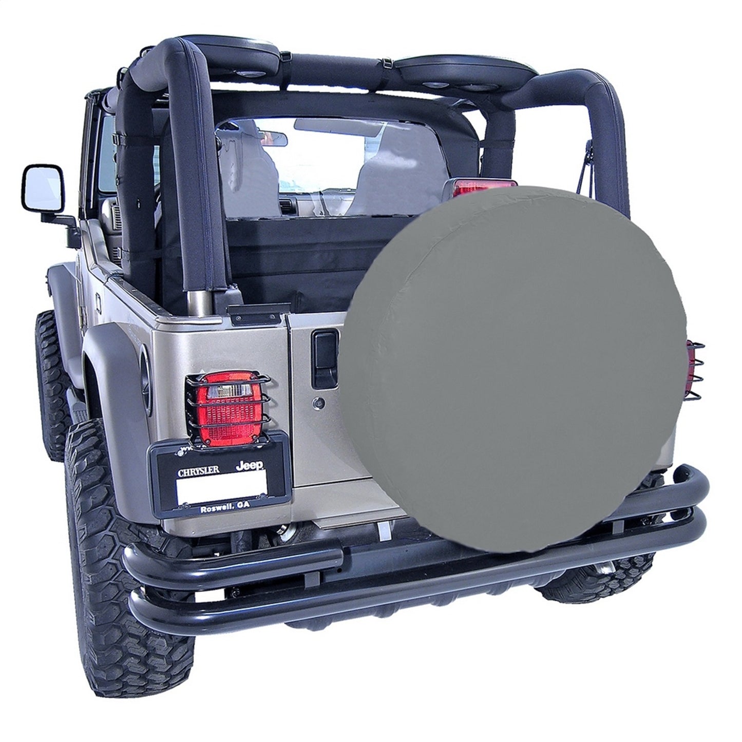 RUGGED RIDGE | 12801.09 | Tire Cover, 27-29 Inch Tire Diameter, Gray