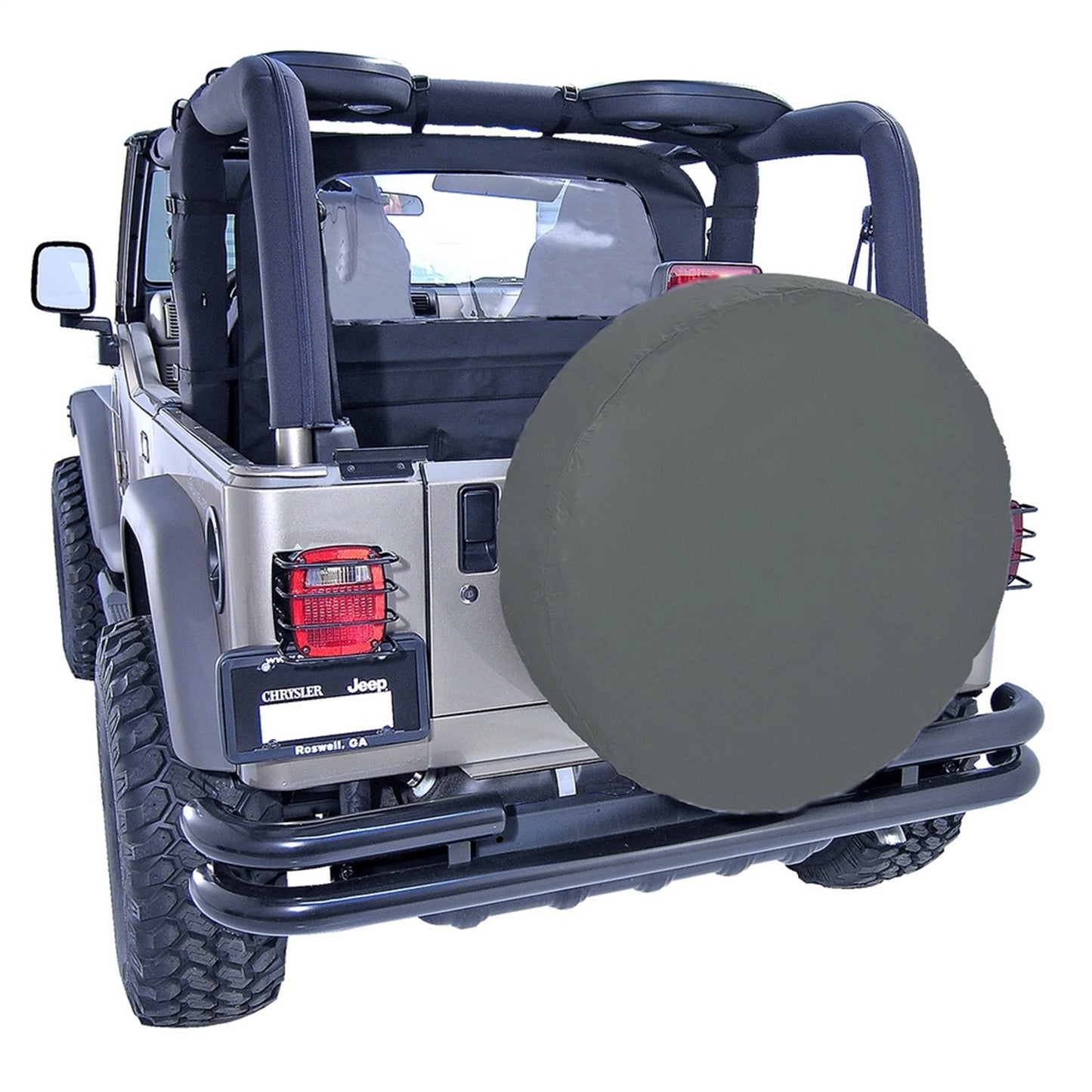 RUGGED RIDGE | 12801.35 | Tire Cover, 27-29 Inch Tire Diameter, Diamond Black