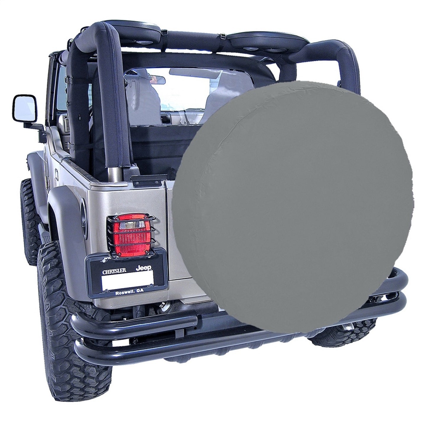 RUGGED RIDGE | 12804.09 | Tire Cover, 36 Inch Tire Diameter, Gray