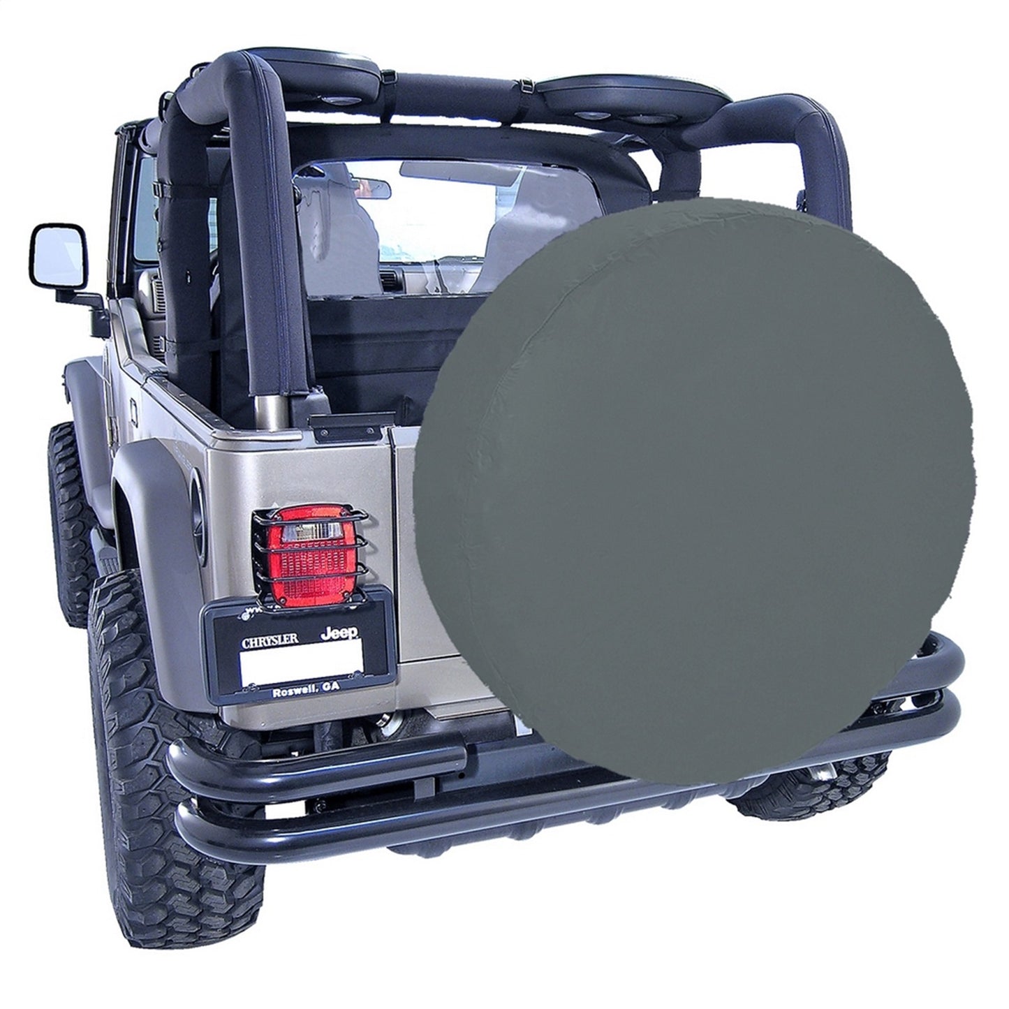RUGGED RIDGE | 12804.15 | Tire Cover, 36 Inch Tire Diameter, Black Denim