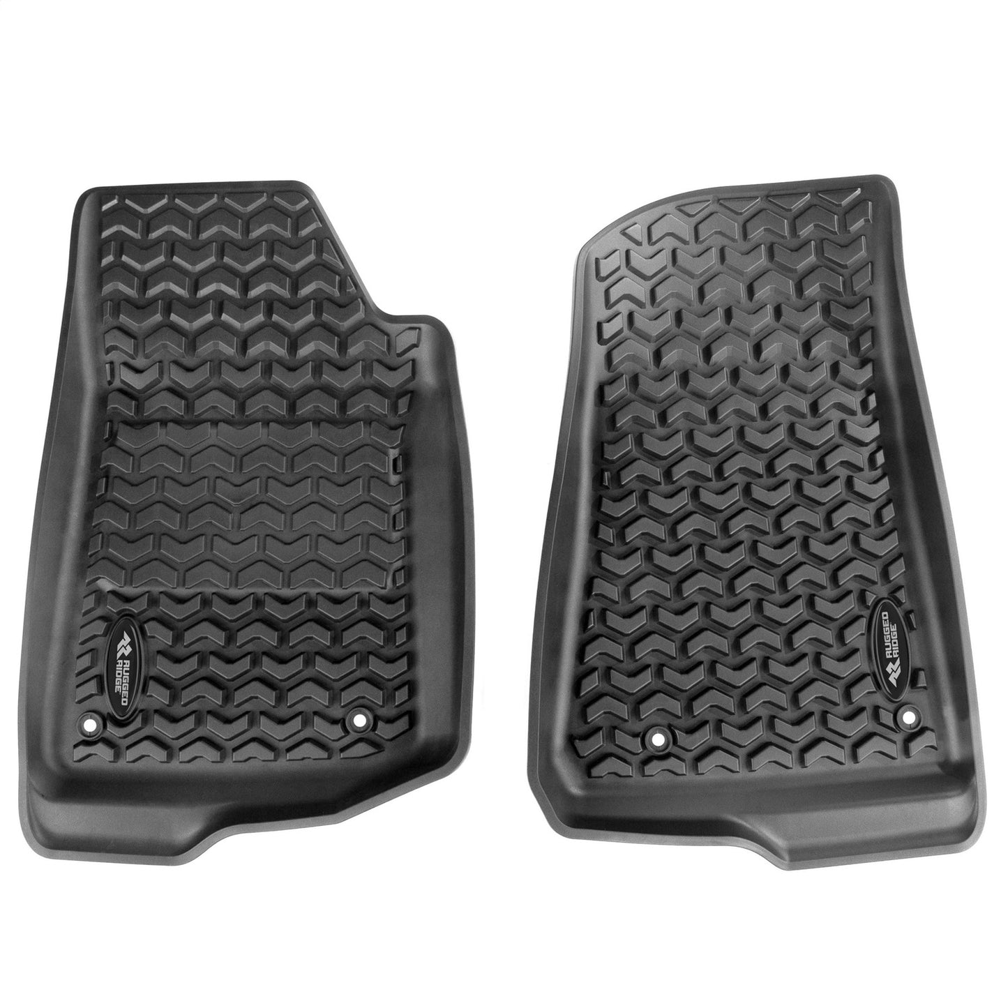 RUGGED RIDGE | 12987.44 | Floor Liner Kit, Front & Rear; Black, 2020-Current Jeep Gladiator Jt