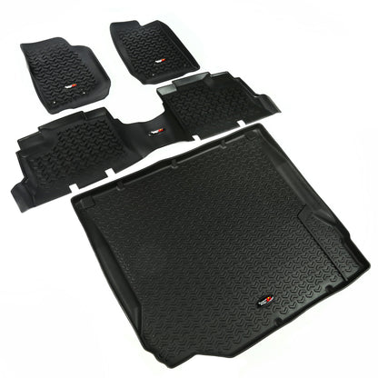 RUGGED RIDGE | 12988.01 | 07-10 Jeep 4Dr Wrangler(Jk)Floor Liners Kit Black
