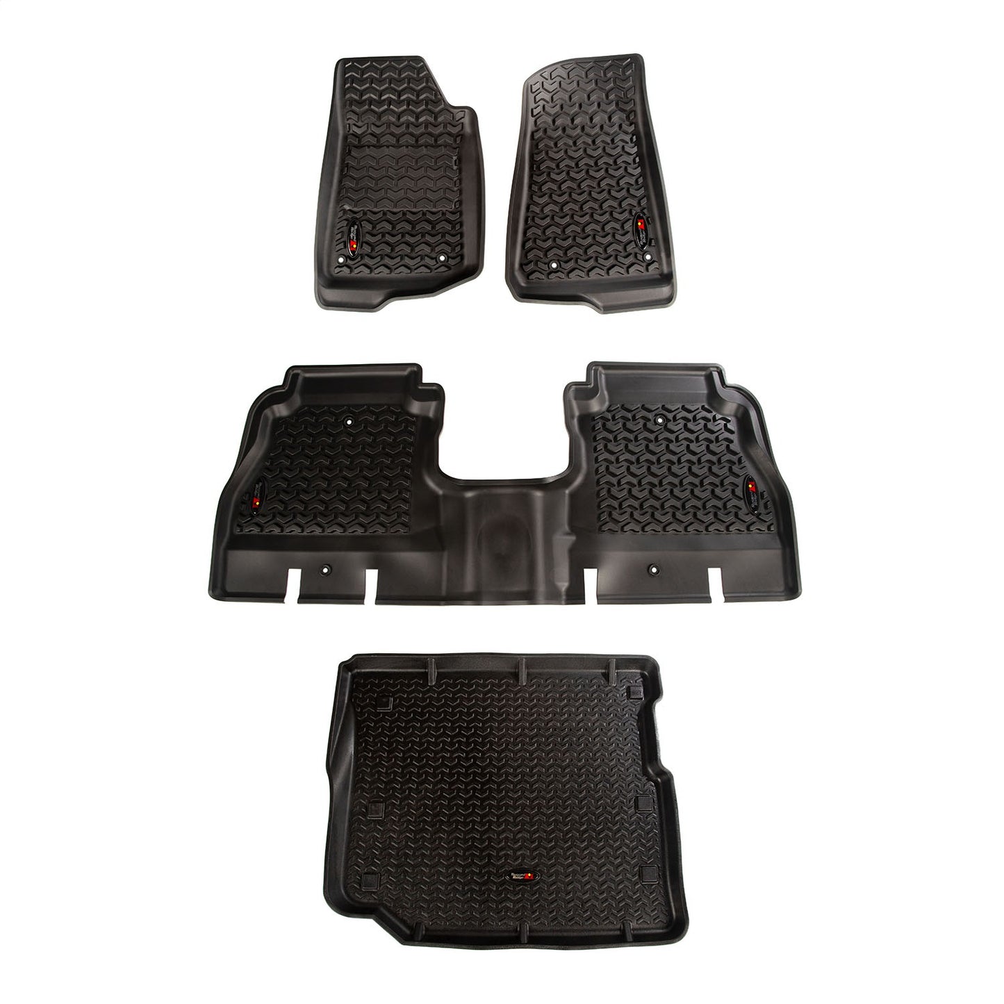 RUGGED RIDGE | 12988.05 | Floor Liner Kit, Front/Rear/Cargo; 18-18 Jeep Wrangler Unlimited Jlu
