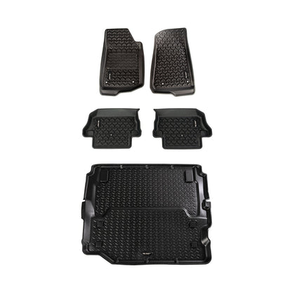 RUGGED RIDGE | 12988.07 | Floor Liner Kit, Blk, F/R/Full Cargo; 18-19 Jl 2Dr