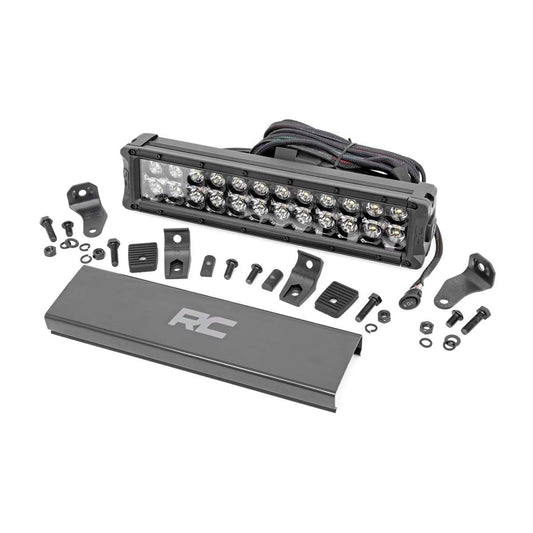 ROUGH COUNTRY 12 Inch Black Series LED Light Bar | Dual Row | White DRL | 70912BD