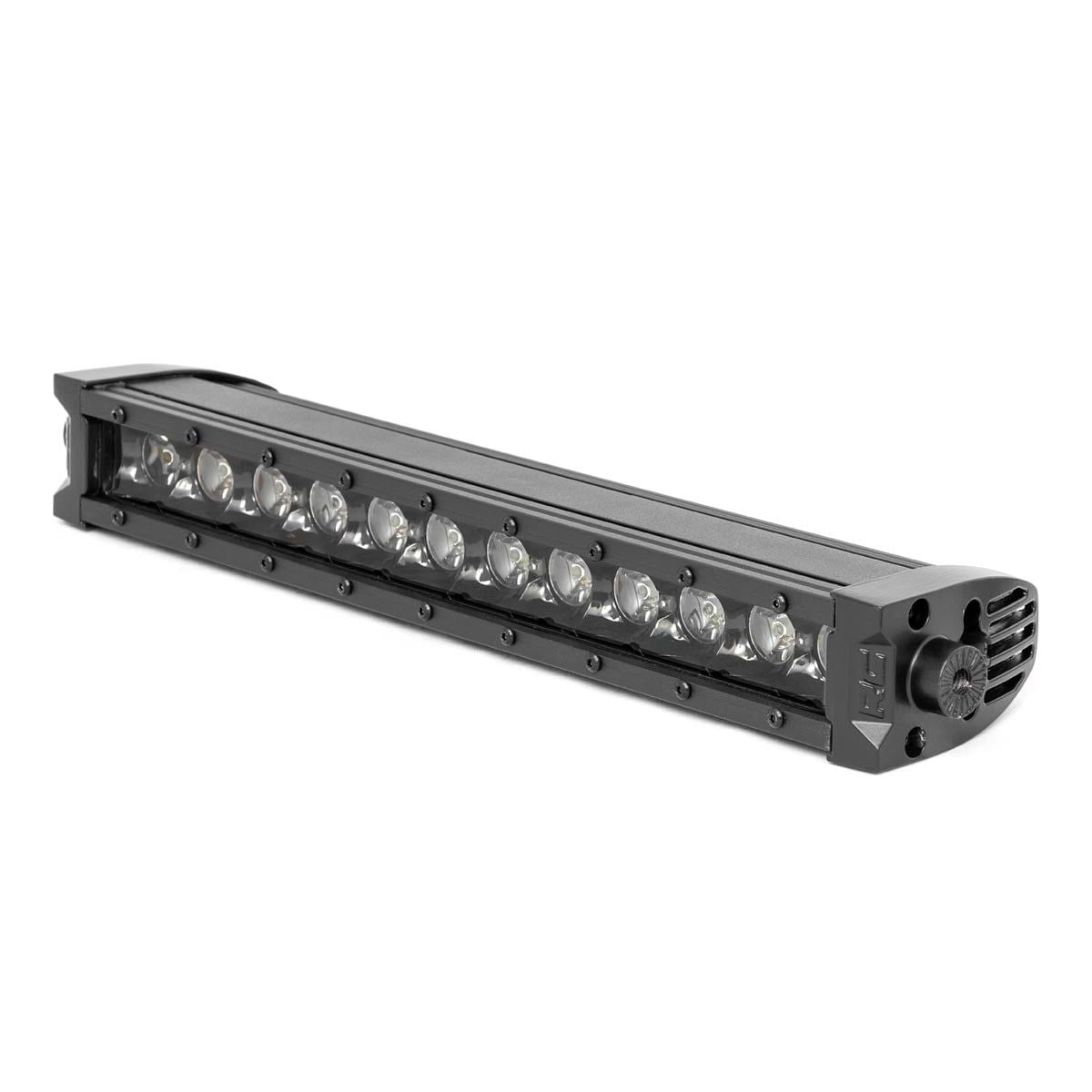 ROUGH COUNTRY 12 Inch Black Series LED Light Bar | Single Row | Cool White DRL | 70712BLDRL