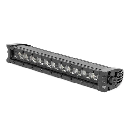 ROUGH COUNTRY 12 Inch Black Series LED Light Bar | Single Row | Cool White DRL | 70712BLDRL