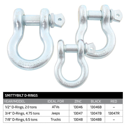 Smittybilt Shackle/D Ring 1/2 in. I 13046