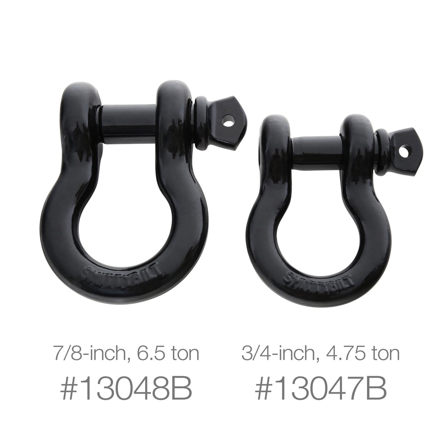 Smittybilt Shackle/D Ring 7/8 in. Black I 13048B