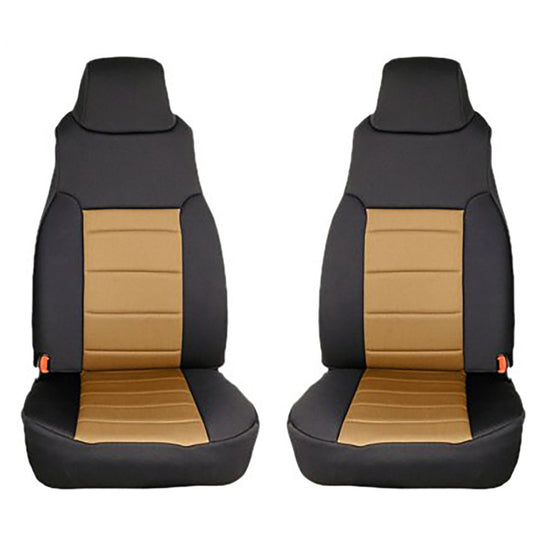 RUGGED RIDGE | 13210.04 | Seat Cover Kit, Front, Neoprene, Tan; 97-02 Jeep Wrangler Tj