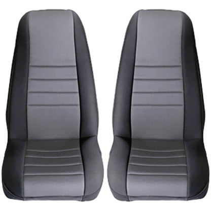 RUGGED RIDGE | 13210.09 | Seat Cover Kit, Front, Neoprene, Gray; 97-02 Jeep Wrangler Tj