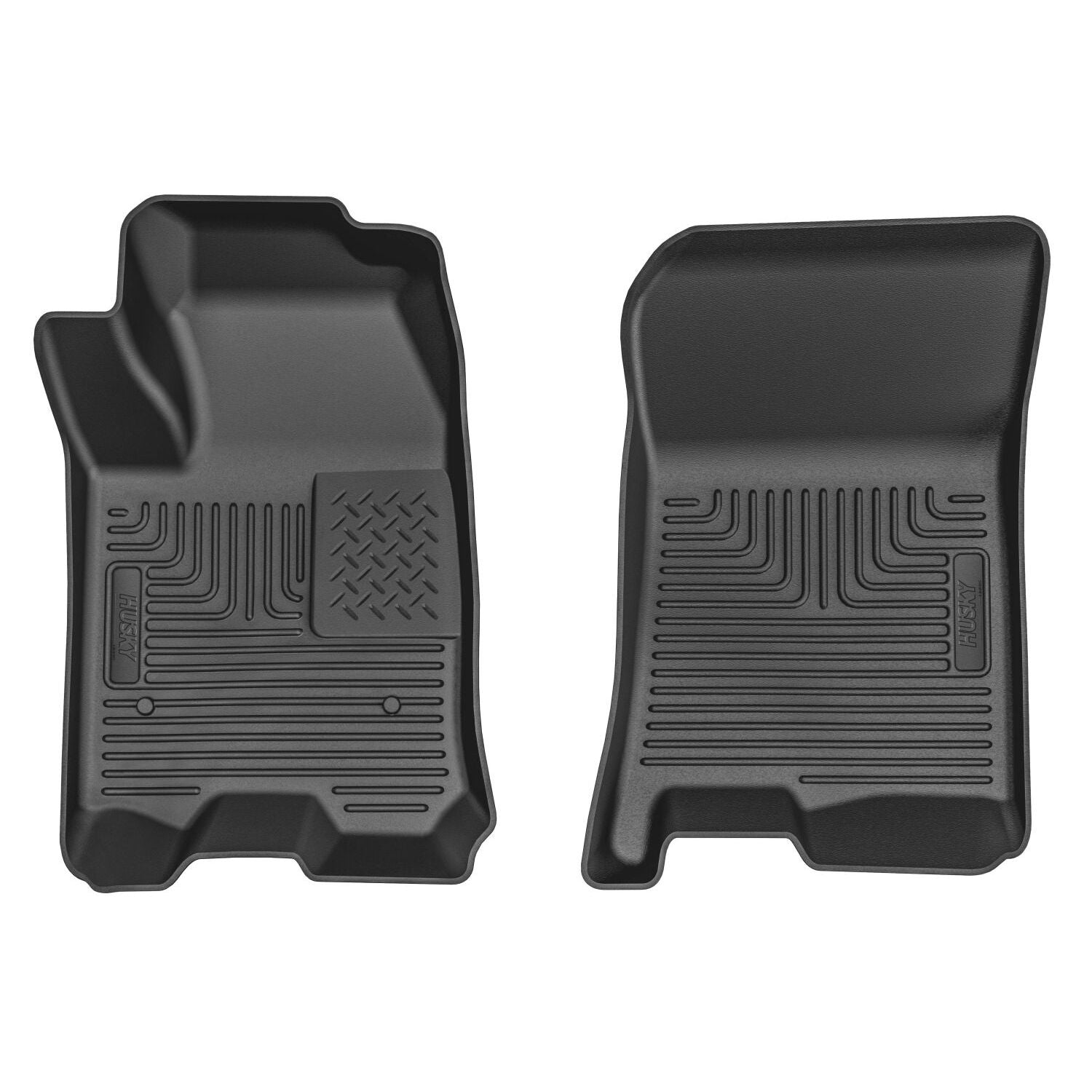 Husky Liners | Weatherbeater Front Floor Liners For 2023-2026 Colorado/Canyon Husky Liners | 13221 with textured rubber surface.