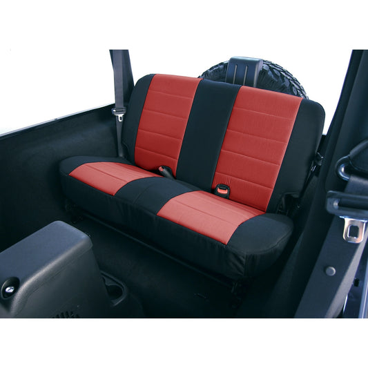 RUGGED RIDGE | 13262.53 | Seat Cover, Rear, Neoprene Red; 80-95 Jeep Cj/Wrangler Yj