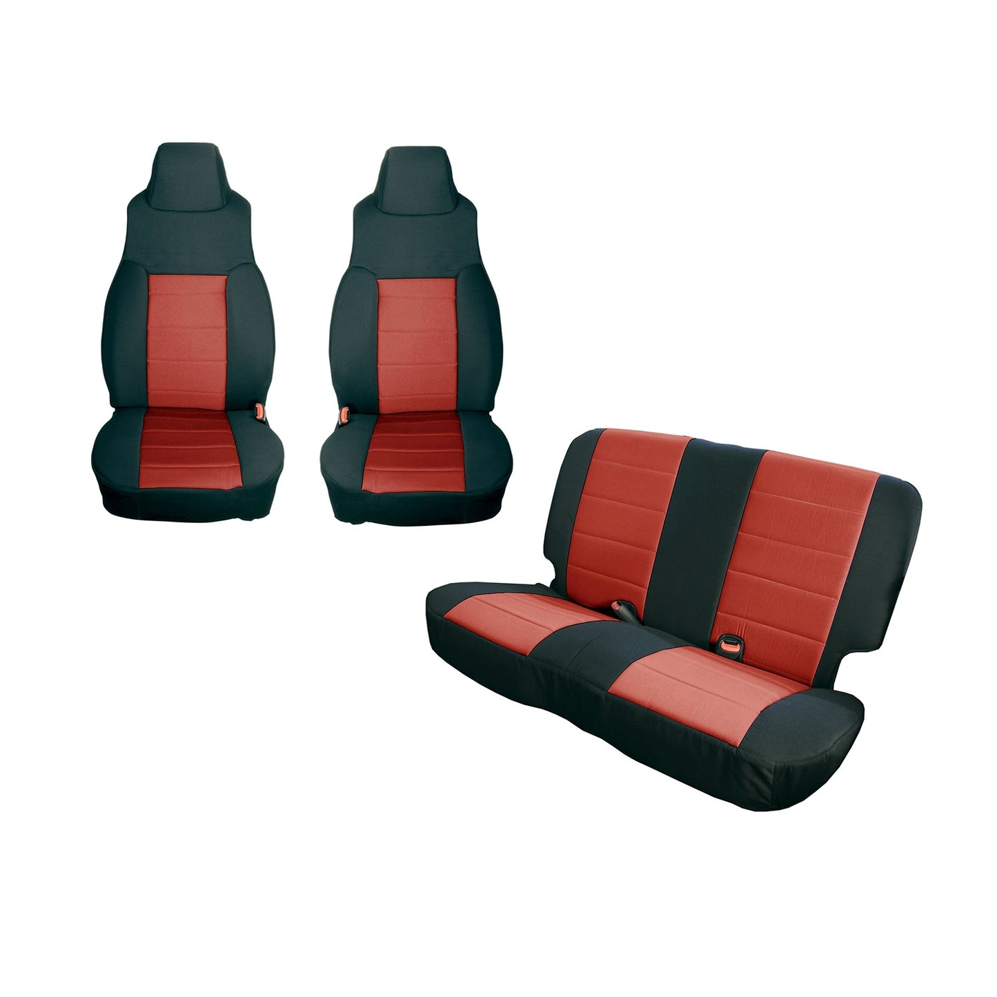 RUGGED RIDGE | 13293.53 | Seat Cover Kit, Black/Red; 03-06 Jeep Wrangler Tj