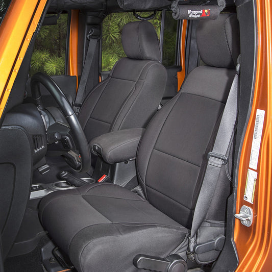 RUGGED RIDGE | 13295.01 | Seat Cover Kit, Black; 07-10 Jeep Wrangler Jku, 4 Door