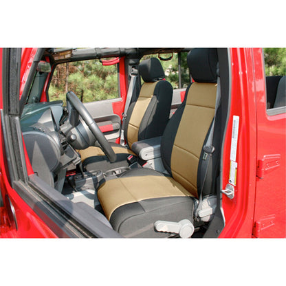 RUGGED RIDGE | 13296.04 | Seat Cover Kit, Black/Tan; 11-18 Jeep Wrangler Jk, 2 Door
