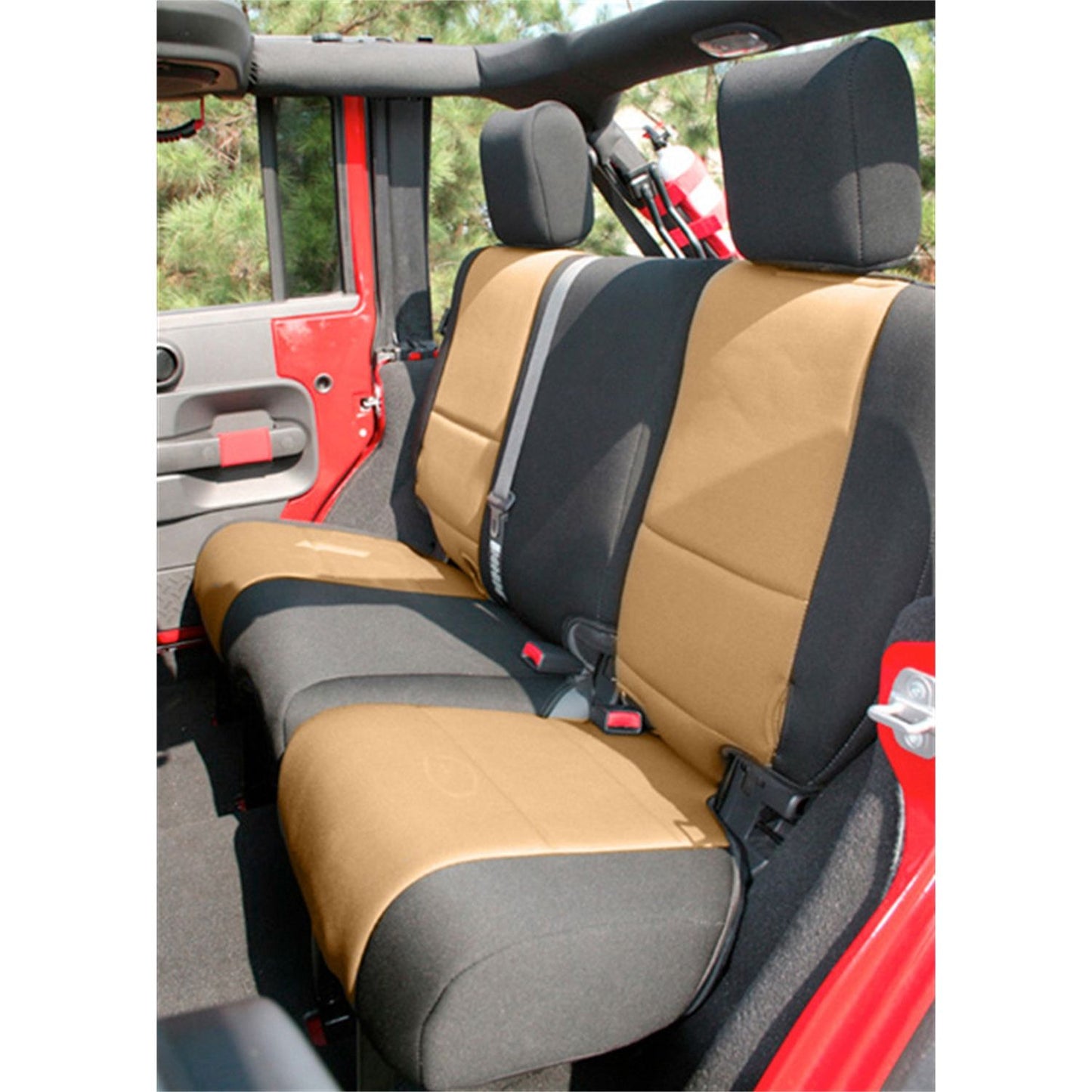 RUGGED RIDGE | 13296.04 | Seat Cover Kit, Black/Tan; 11-18 Jeep Wrangler Jk, 2 Door