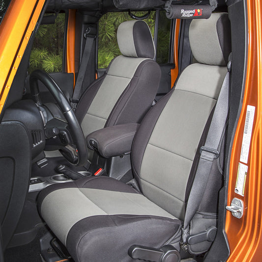RUGGED RIDGE | 13296.09 | Seat Cover Kit, Black/Gray; 11-18 Jeep Wrangler Jk, 2 Door