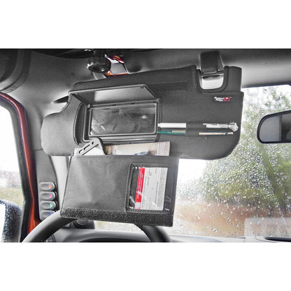 RUGGED RIDGE | 13305.08 | Sun Visor Organizers,Black,10-16 Jeep Wrangler(Jk)